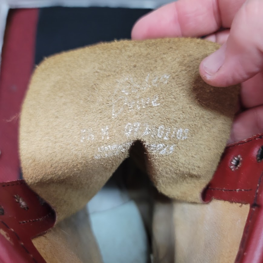Vintage Packer Roper Kiltie Boots By Rodeo Drive Size 7.5 Leather Red Lace Up — image 7 of 8
